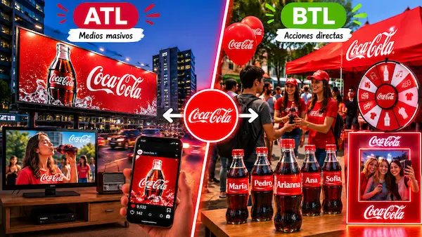 Publicidad ATL y BTL Coca Cola